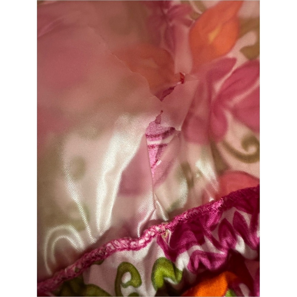 Vera Bradley Ditty Bag Lilli Bell Lined Cinch Tote Drawstring Retired Pink - Picture 4 of 5